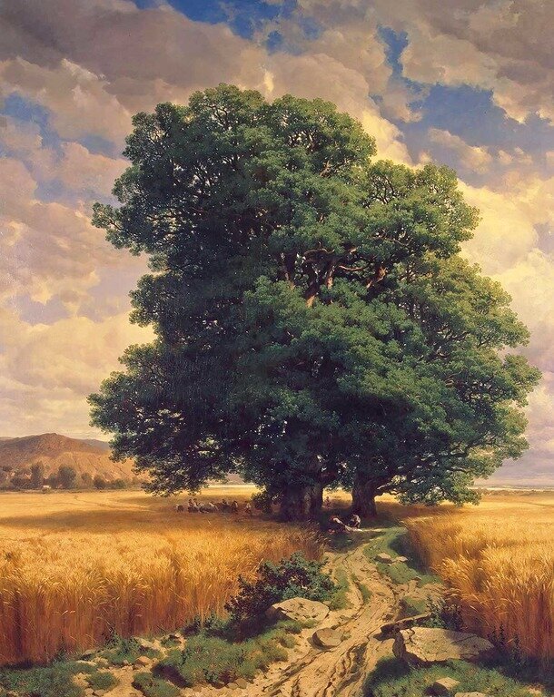 «Пейзаж с дубами». 1859.