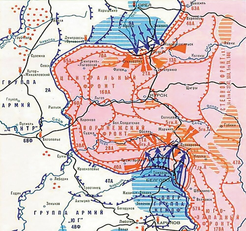 План немецкого вермахта по окружению советских войск на курской дуге