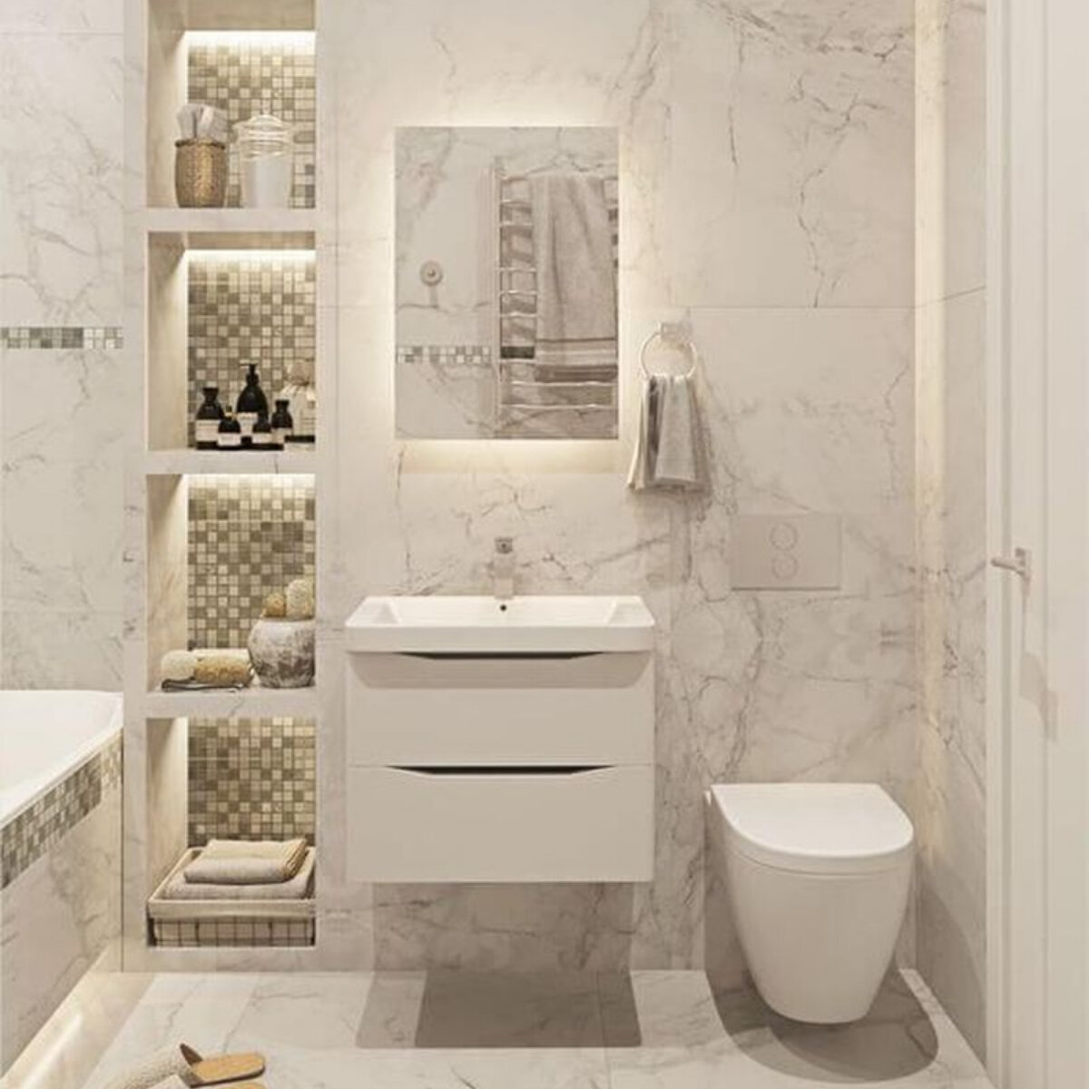 Современный дизайн ванной комнаты. Фото 2.