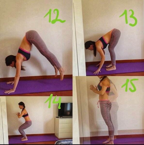 Поза йоги: завершение цикла, возвращение в исходное положение