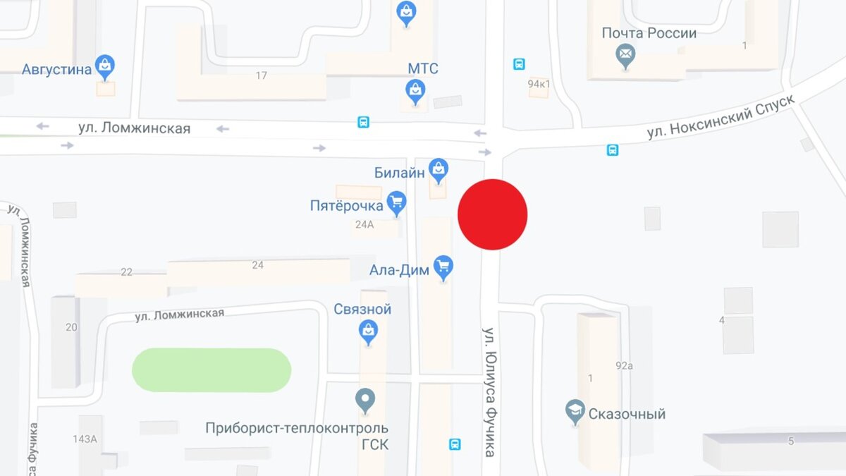 Красными точками отмечено расположение будущих станций
Фото: скриншот Google Maps