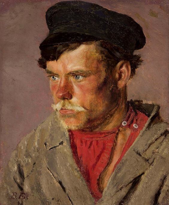 Портрет крестьянина, Василий Верещагин, кон. XIX - нач. XX века. из коллекции Национального музея в Варшаве  