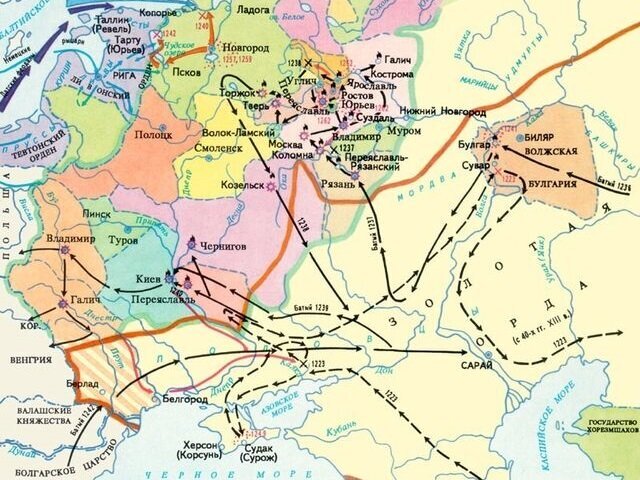 Хан батый карта