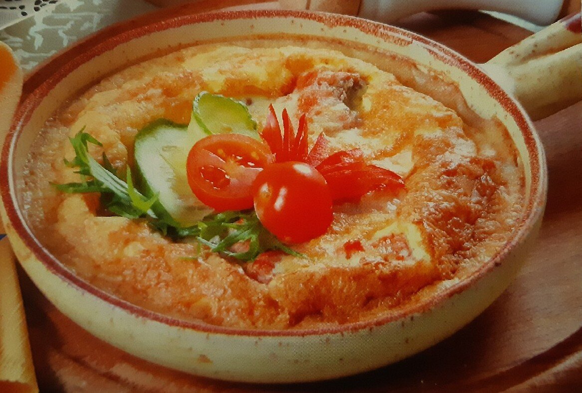 Рыба в омлете