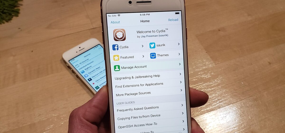Сама программа "Cydia"
