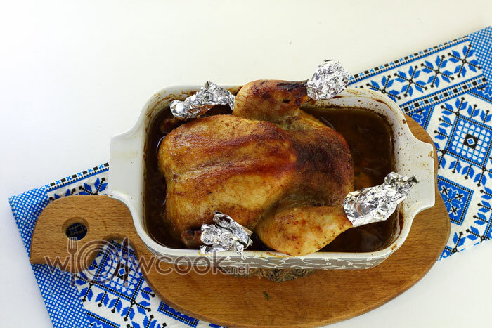 Курица фаршированная грибами в духовке быстро и просто от Натальи Кондрашовой