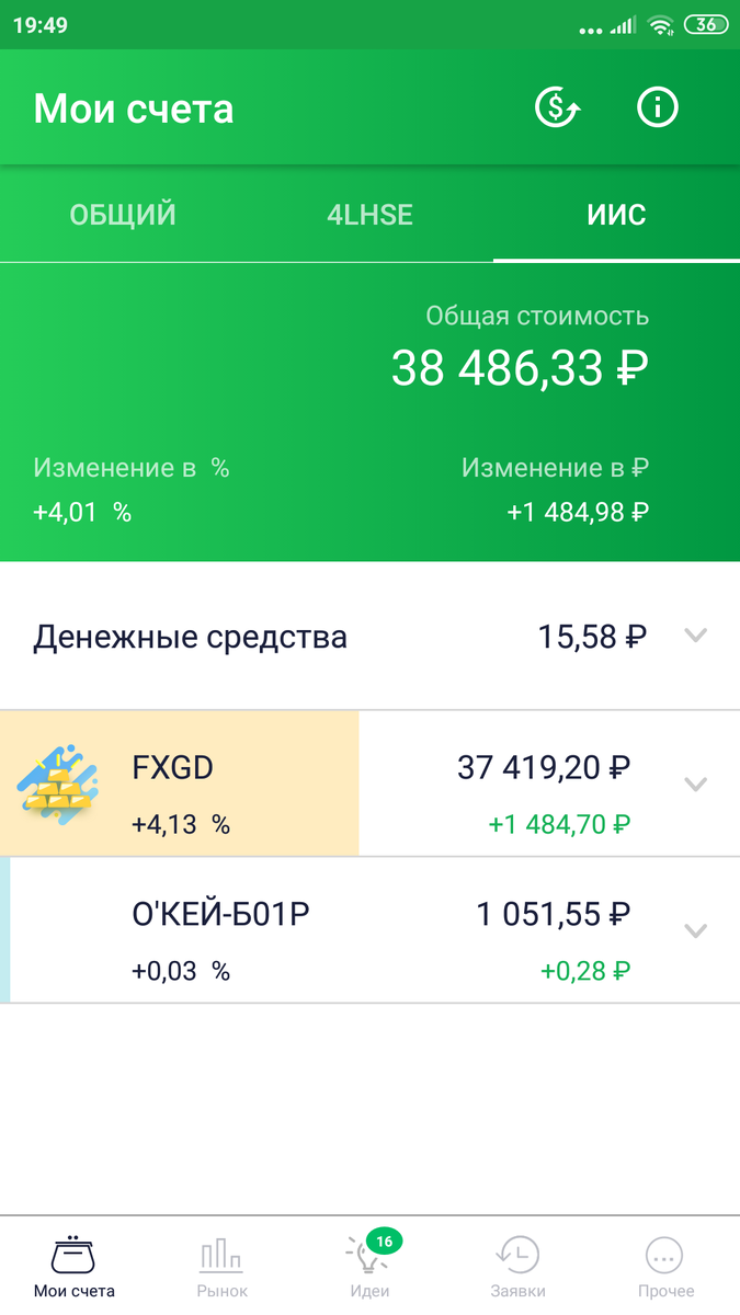 Портфель на 08.01.2020 год