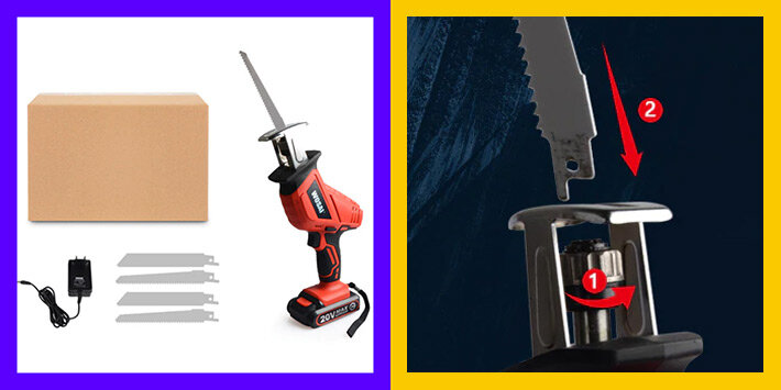 Аккумуляторная сабельная пила WOSAI