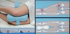 Сон с подушкой между ногами помогает снимать боль в коленях