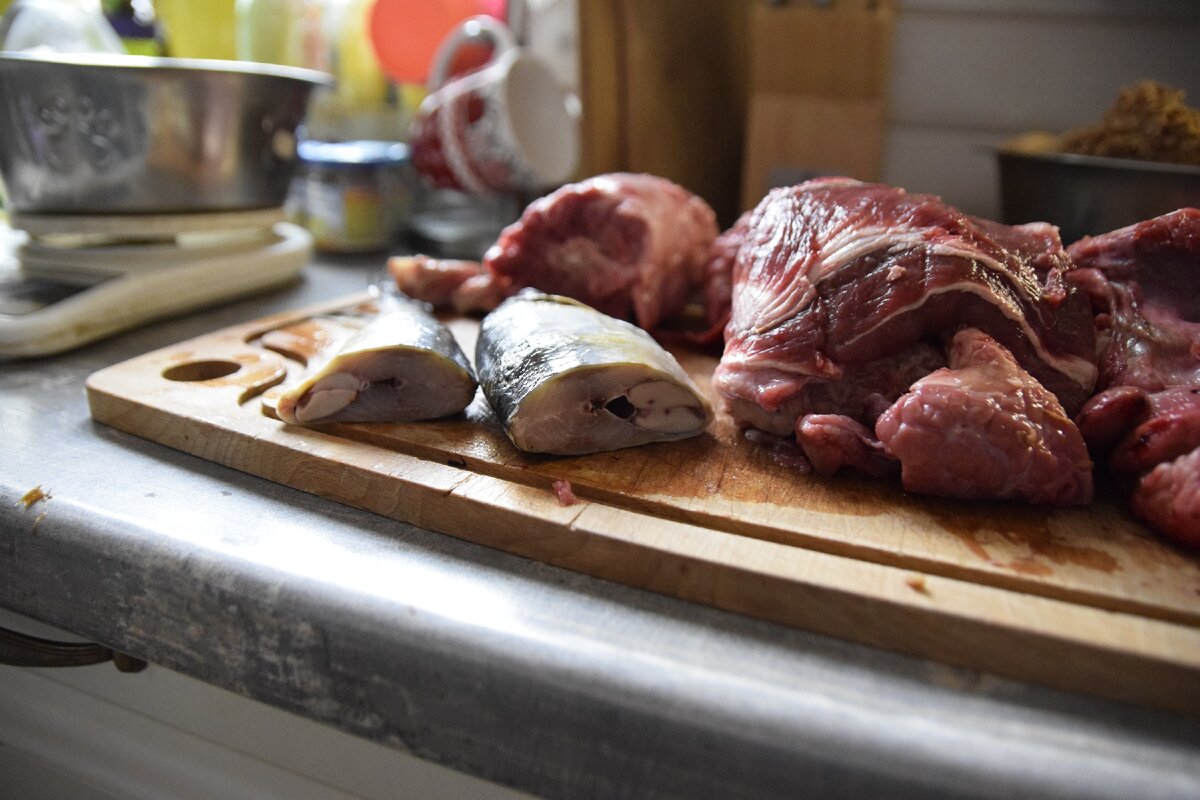 Вот так вот скромно кушают собаки.