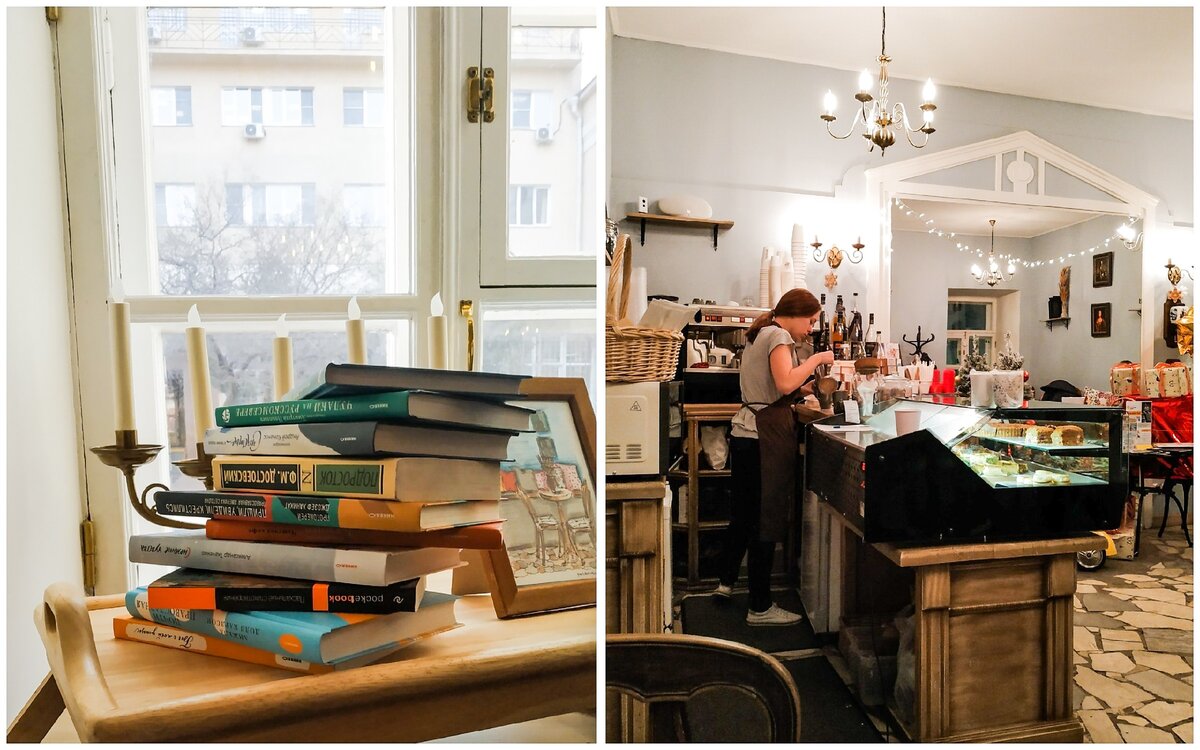 Книги с подоконника можно взять почитать, а бариста — приветливые и общительные