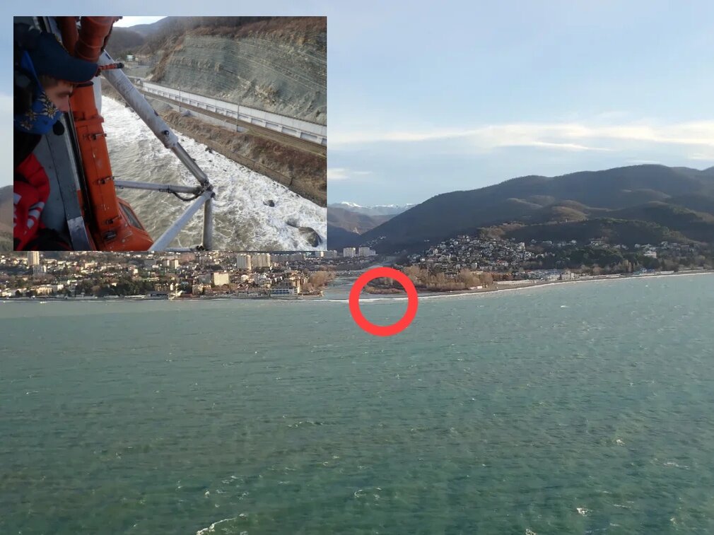 Место где детей смыло в ЧЕрное море