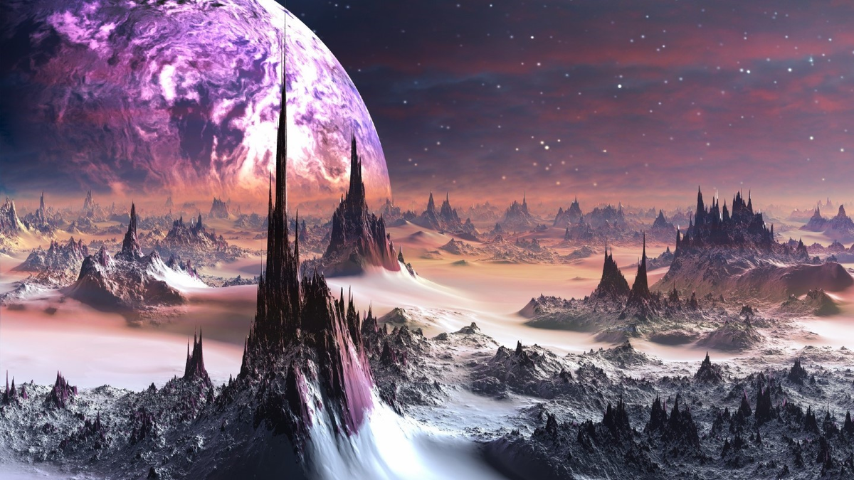 Красивый фантастический пейзаж. Создан радовать глаз