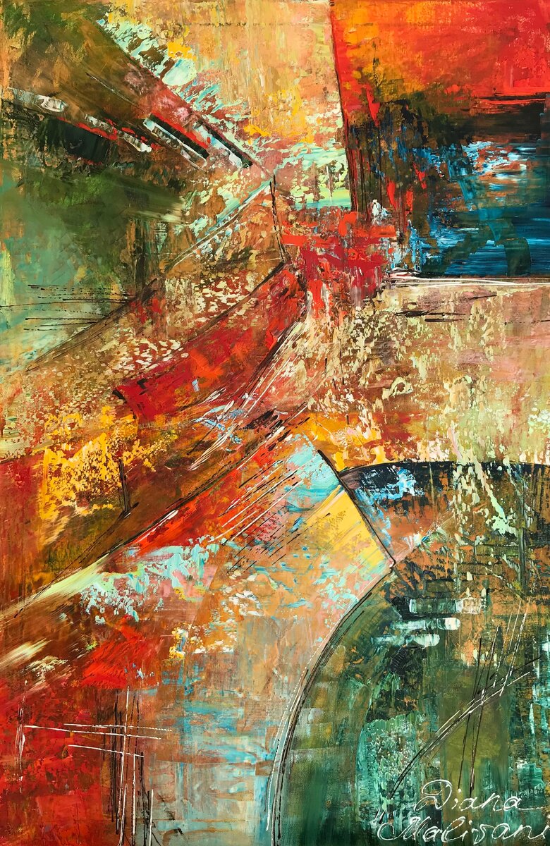 "Размышления" (90/60 см, холст/масло, 2018 г.) - Художник Диана Маливани