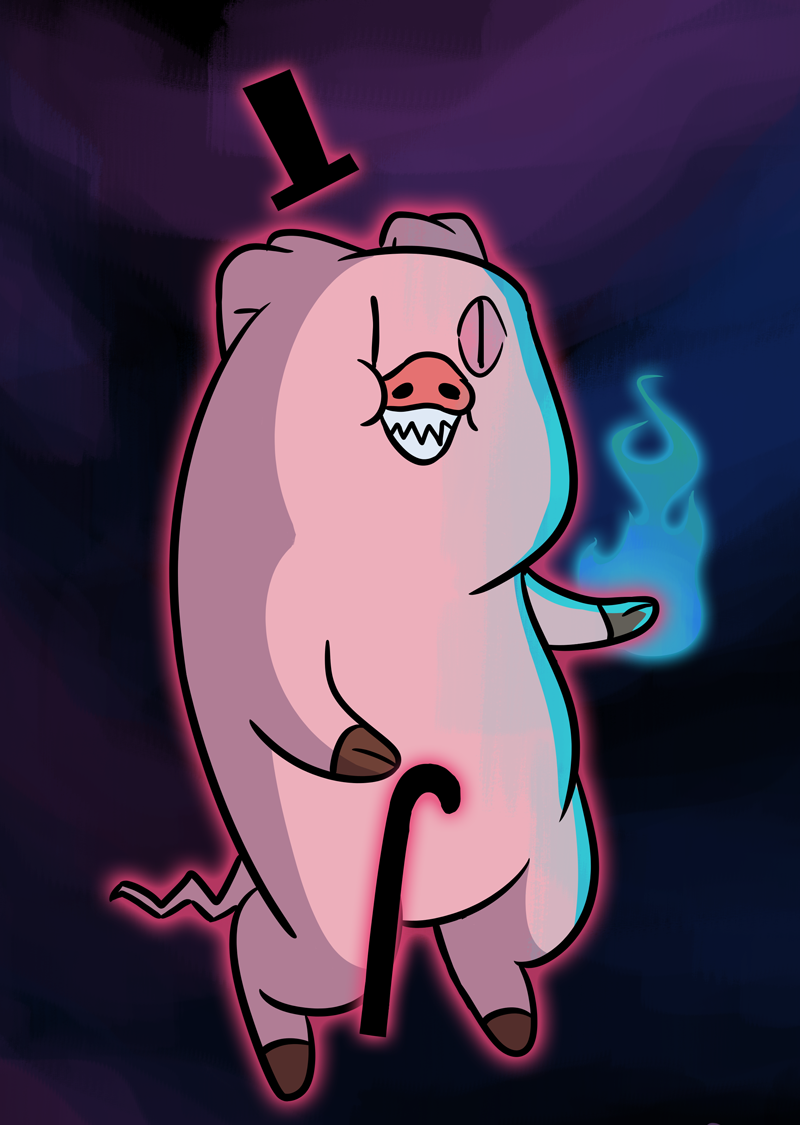 Он же не держит трость. Она висит в воздухе...