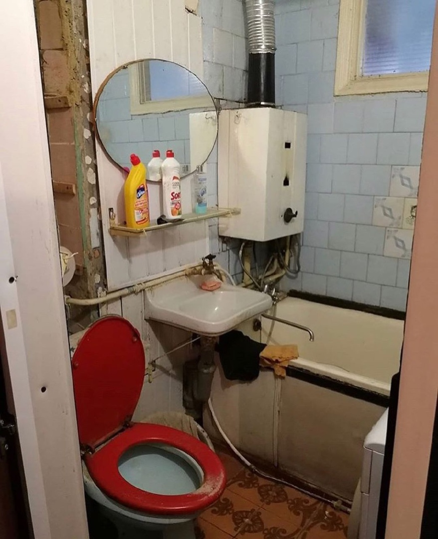 Ремонт ванной комнаты с газовой колонкой (75 фото)