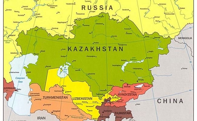 Межгосударственная  граница России и Казахстана - из открытого источника