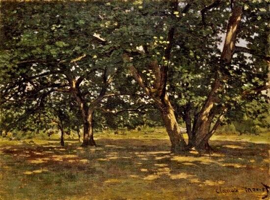 "Лес Фонтенбло", Клод Моне (1856г.)