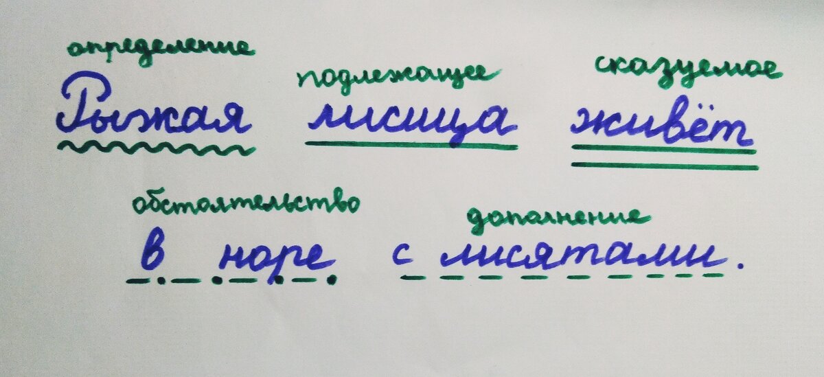 Предложения для разбора 2 класс.