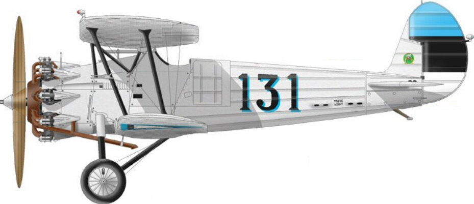 Истребитель Bristol Bulldog. Создан в 1927 году. Экипаж — 1 человек, скорость — 335 км/час, дальность полёта — 440 км, максимальная высота — 9450 м, вооружение — 2 пулемёта и 4 бомбы по 9 кг.