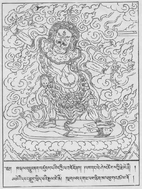 Экаджати. Тибет, 1960-ые гг. Ксилография. Эл. ресурс URL: https://www.himalayanart.org/items/66283