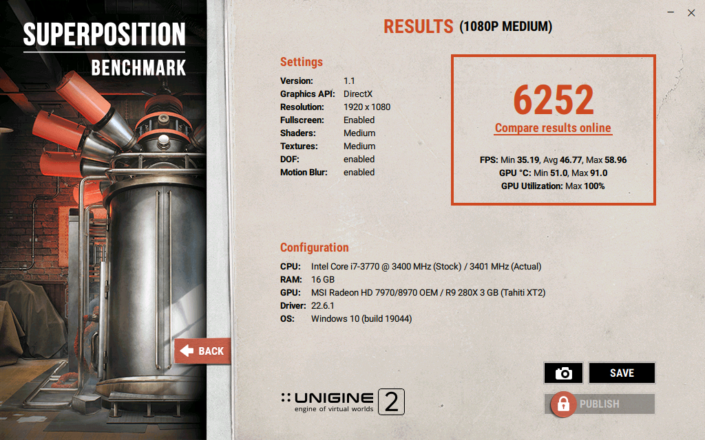 Программа Superposition Benchmark