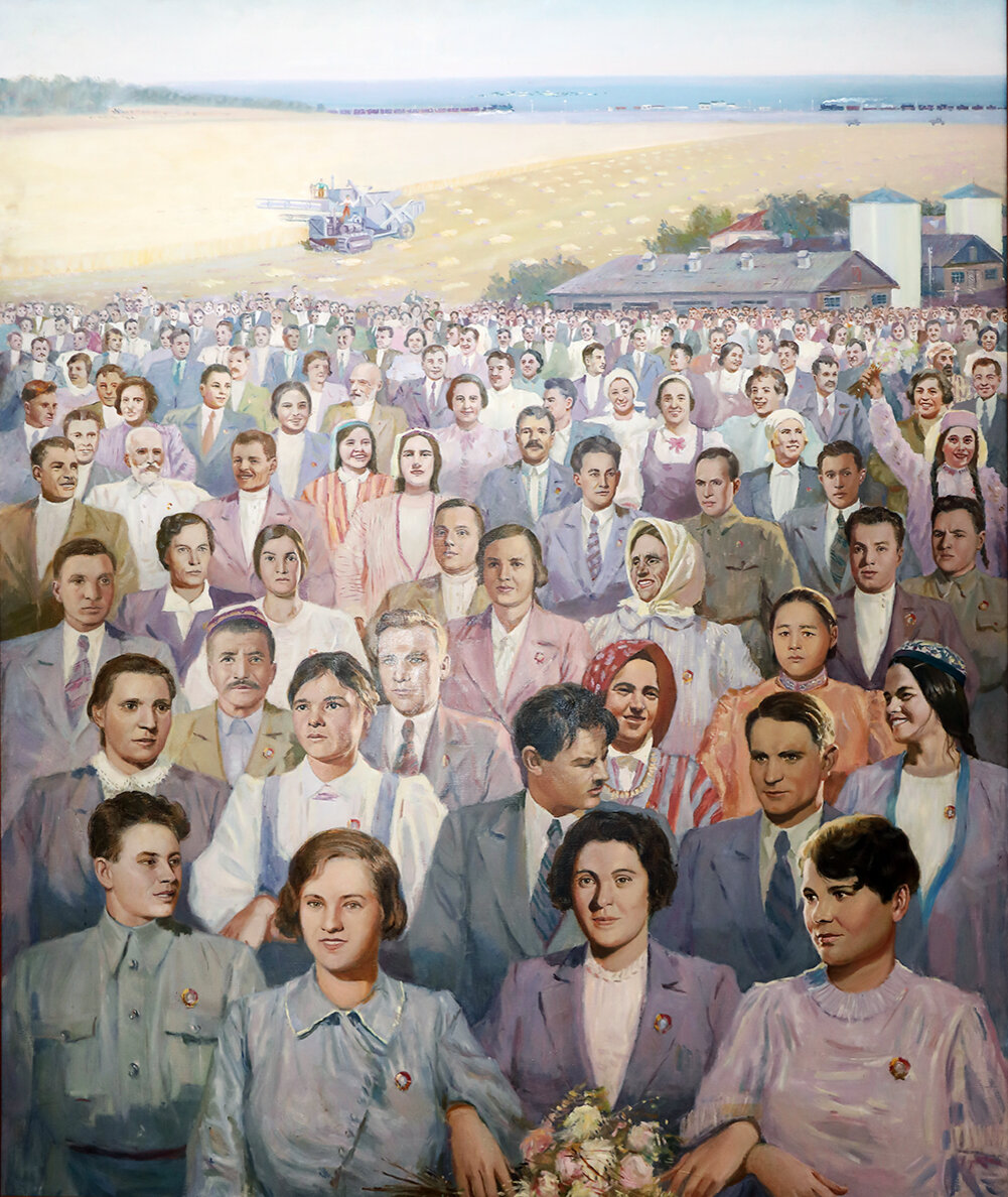 Флор-Каплан Юлий Моисеевич, Скорук Николай Макарович, «Лучшие люди сельского хозяйства». Копия картины Мальцева П.Т. 1959 год.