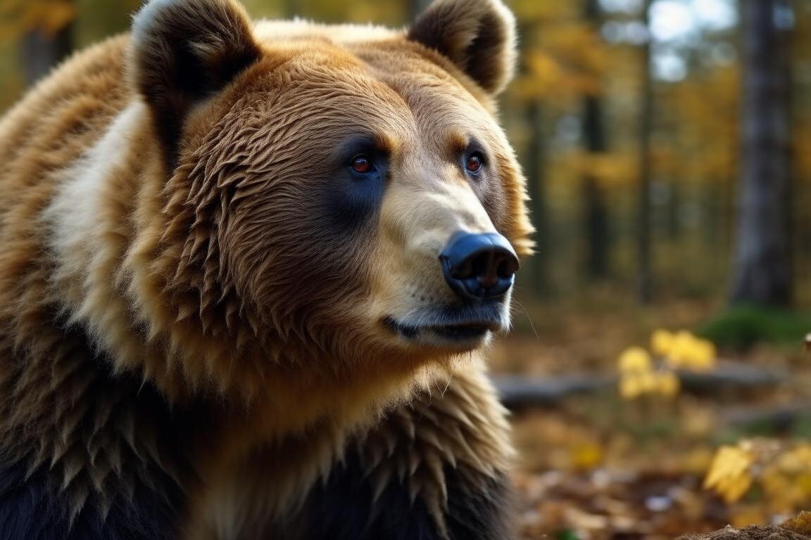 Медведь - хозяин леса. Нейросеть Kandinsky 2.2.