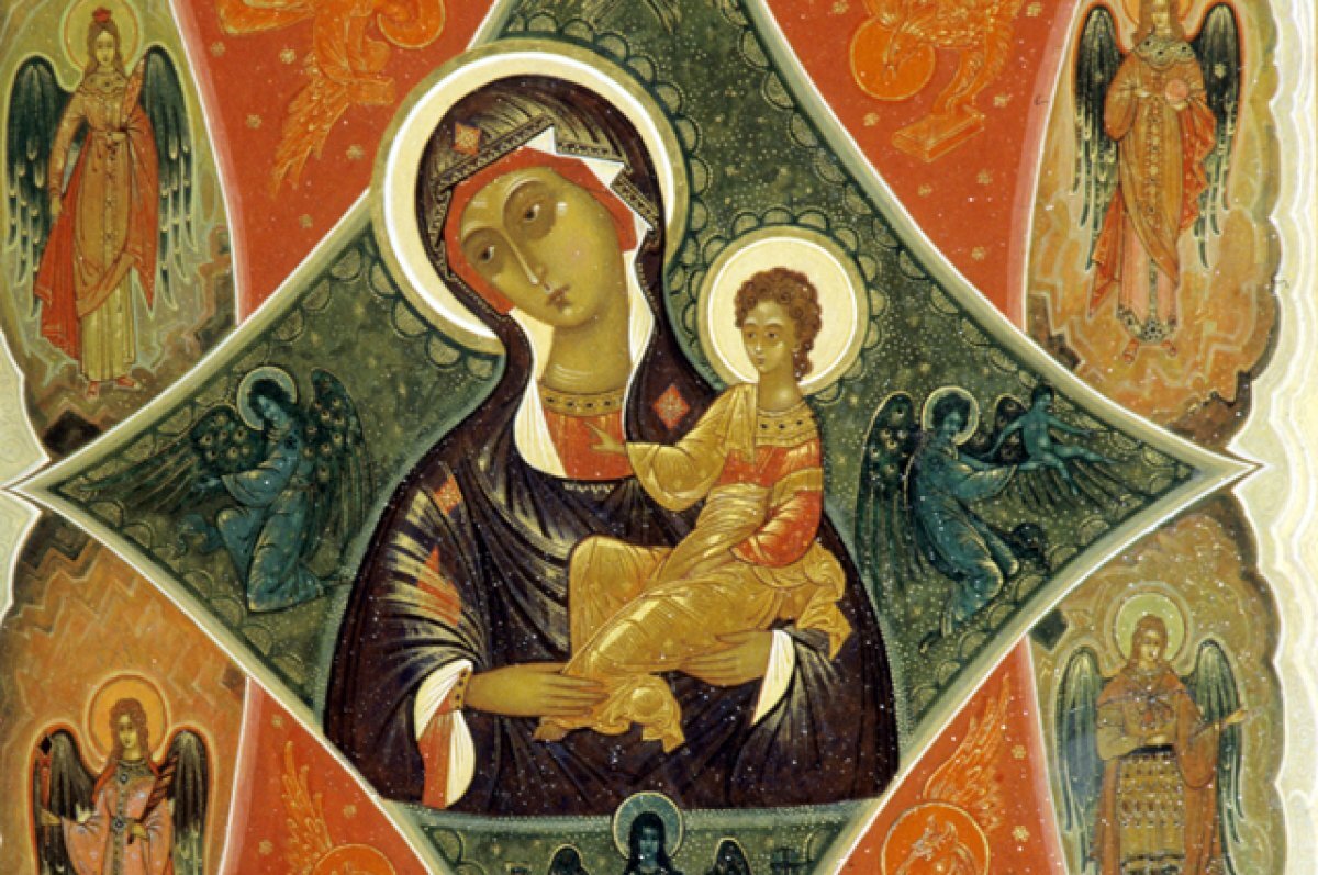    Фрагмент иконы «Неопалимая Купина». Художник В. А. Белов