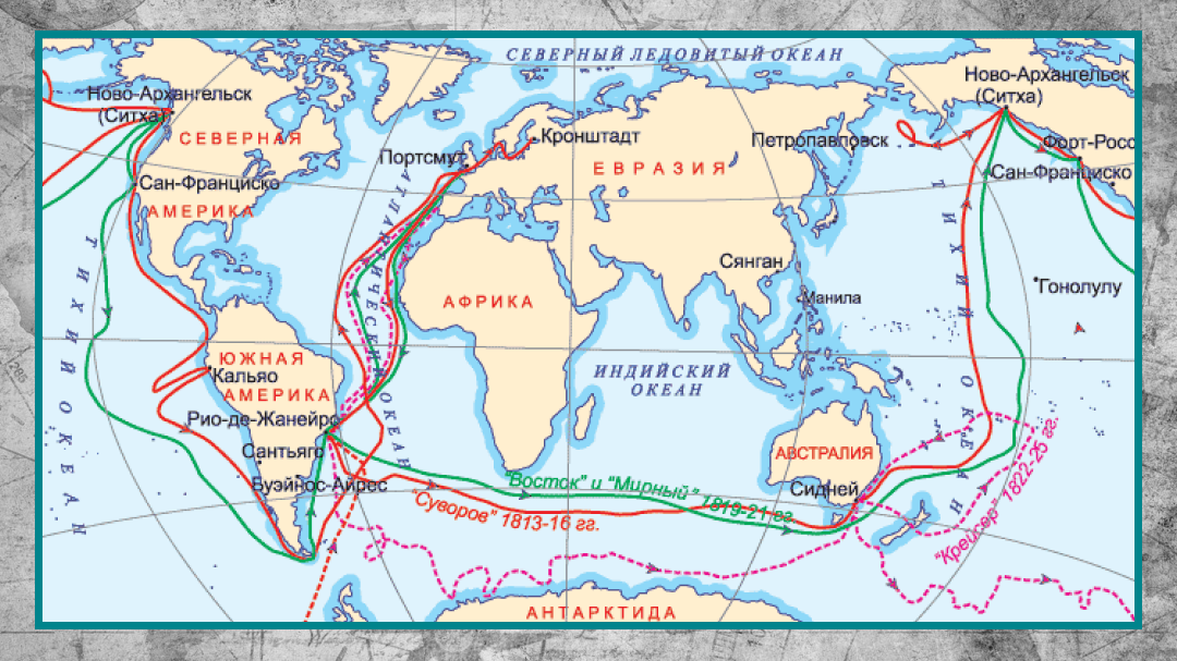 Кругосветные путешествия русских мореплавателей