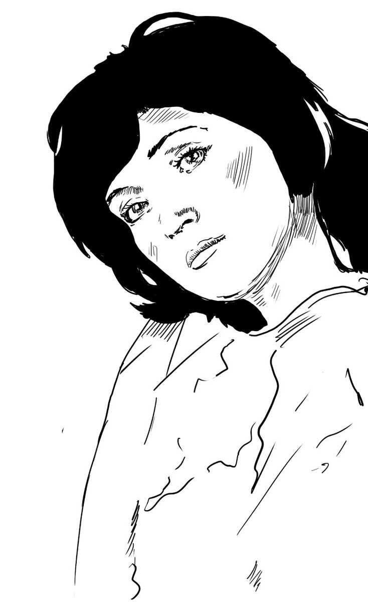 Вот такой портрет нарисовал Александр Асманов буквально за полчаса! Красивая женщина! Неужели это я? Конечно, приукрашена, но всё-таки сходство есть..Рисунок из архива автора.