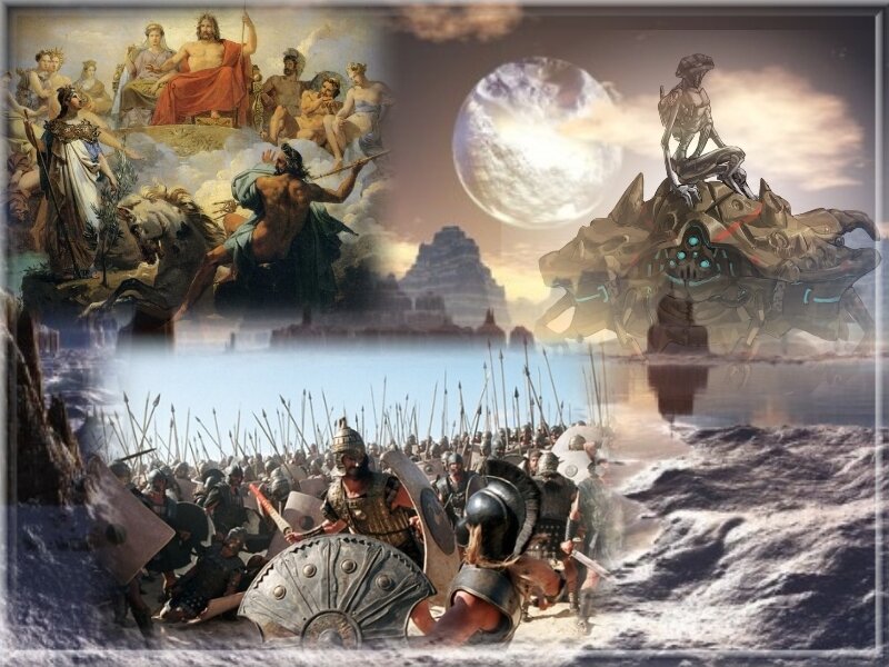 Боги, Троянская война и Манмут верхом на Орфу...