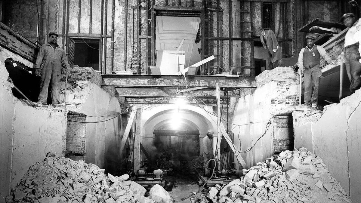 Ремонт нижнего коридора. 1952.