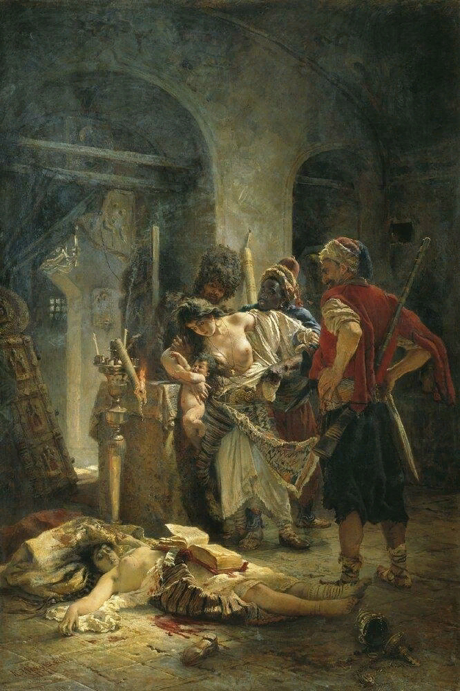 Картина Константина Маковского «Болгарские мученицы». 1877г.