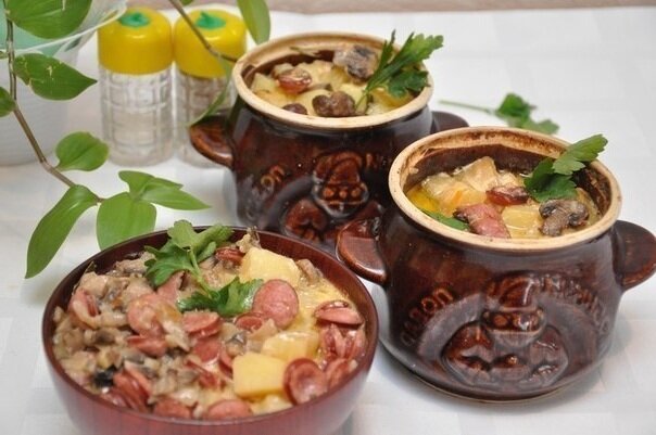 Картофель в горшочках 