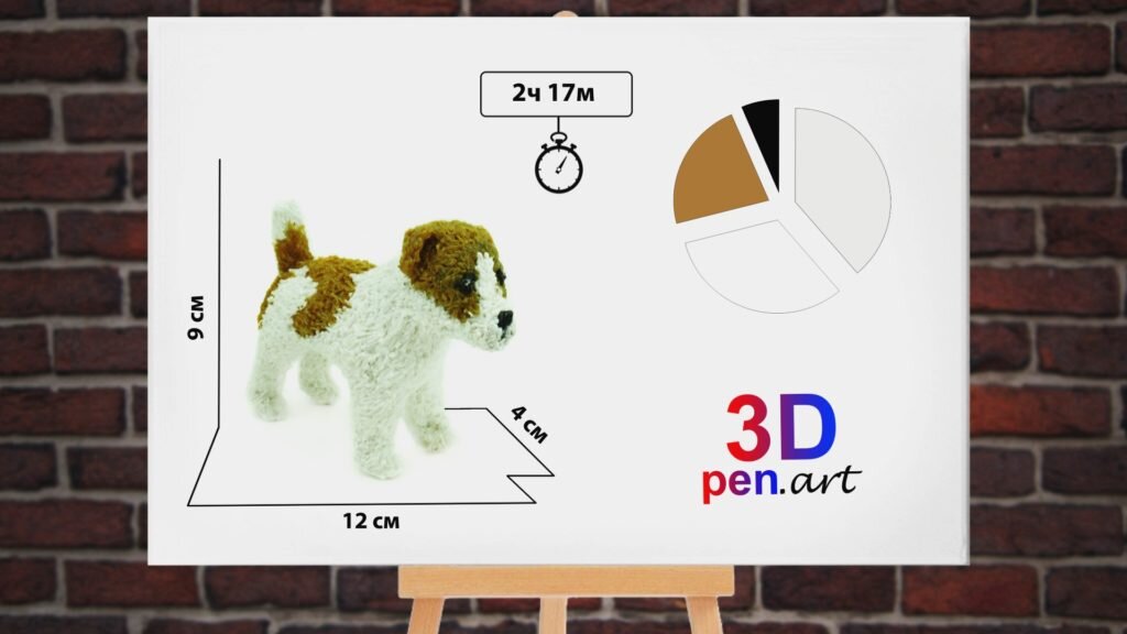 Собака 3D ручкой. Инфографика