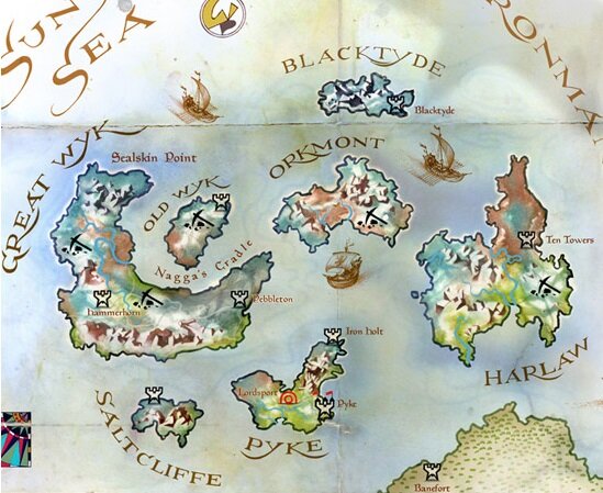 Игра престолов медвежий остров карта