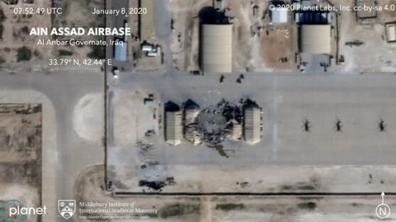 Спутниковый снимок авиабазы Ain Assad