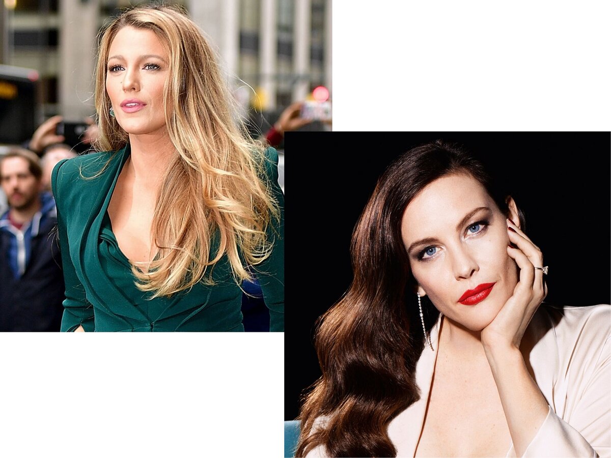 Слева — Блейк Лайвли, теплый тон кожи; Справа — Лив Тайлер с холодным тоном кожи