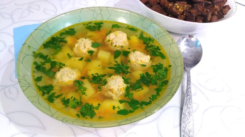 Суп с фрикадельками и вермишелью - Пошаговый рецепт с фото. Супы с мясом
