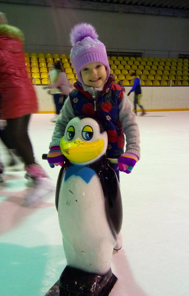 Первые шаги на льду. Фото автора