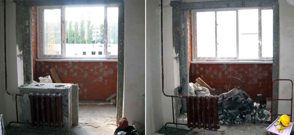 Разобрал балконный и подоконный блоки