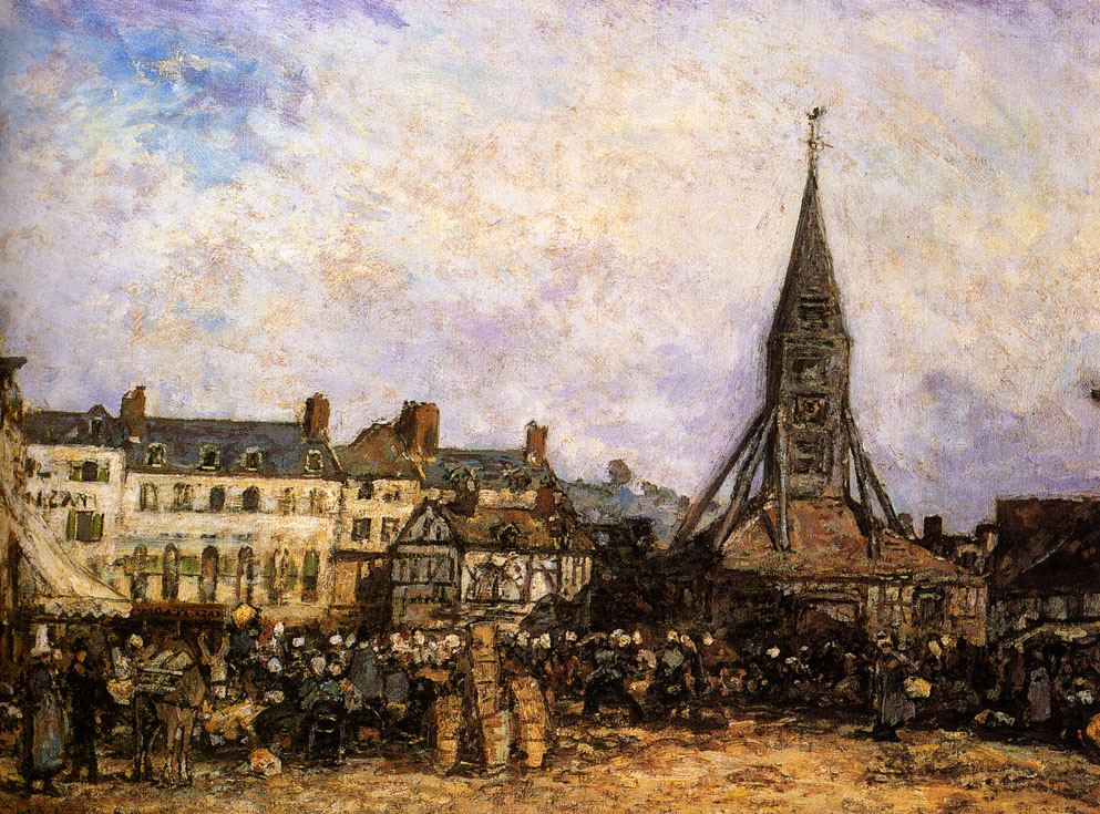 Рынок. Худ. Я. Йонгкинд. 1880-е гг.