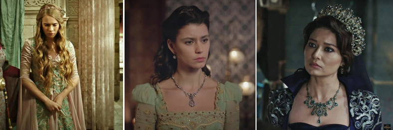 У  "сериальной" Кёсем изменился не только цвет волос, но и разрез глаз