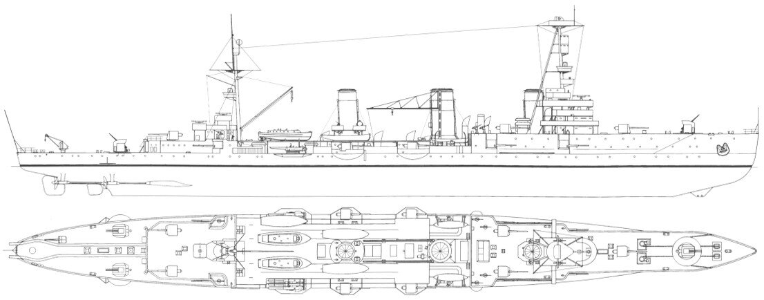 Крейсер красный крым чертежи