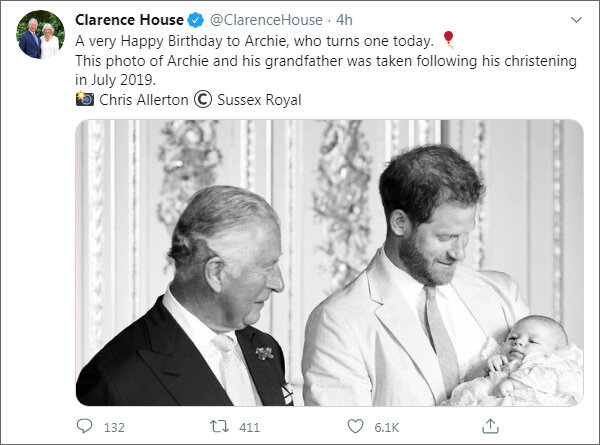Из твиттера Кларенс-хауса (https://twitter.com/ClarenceHouse)