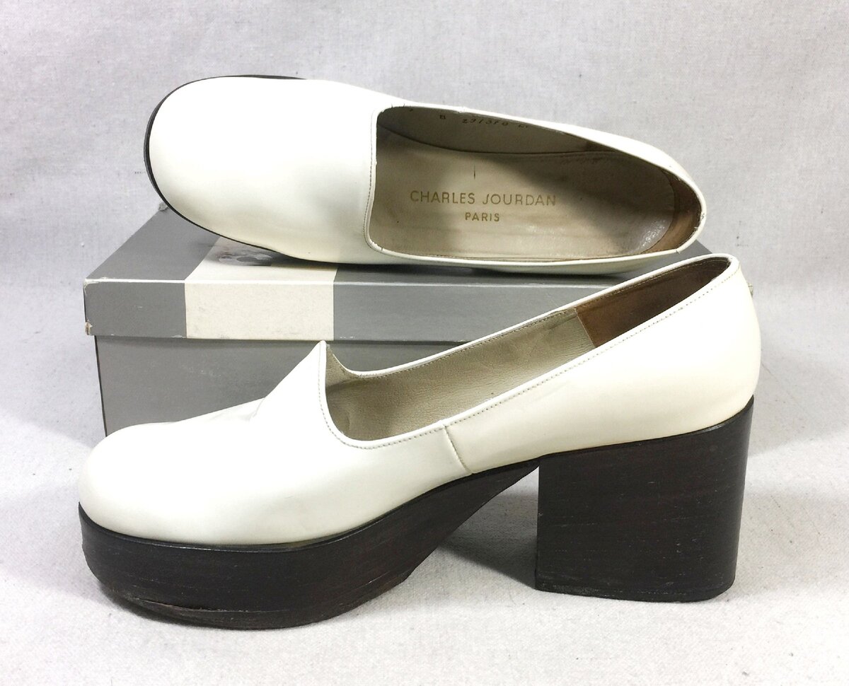 VINTAGE 70s Charles Jourdan "Madly" Platform Shoes