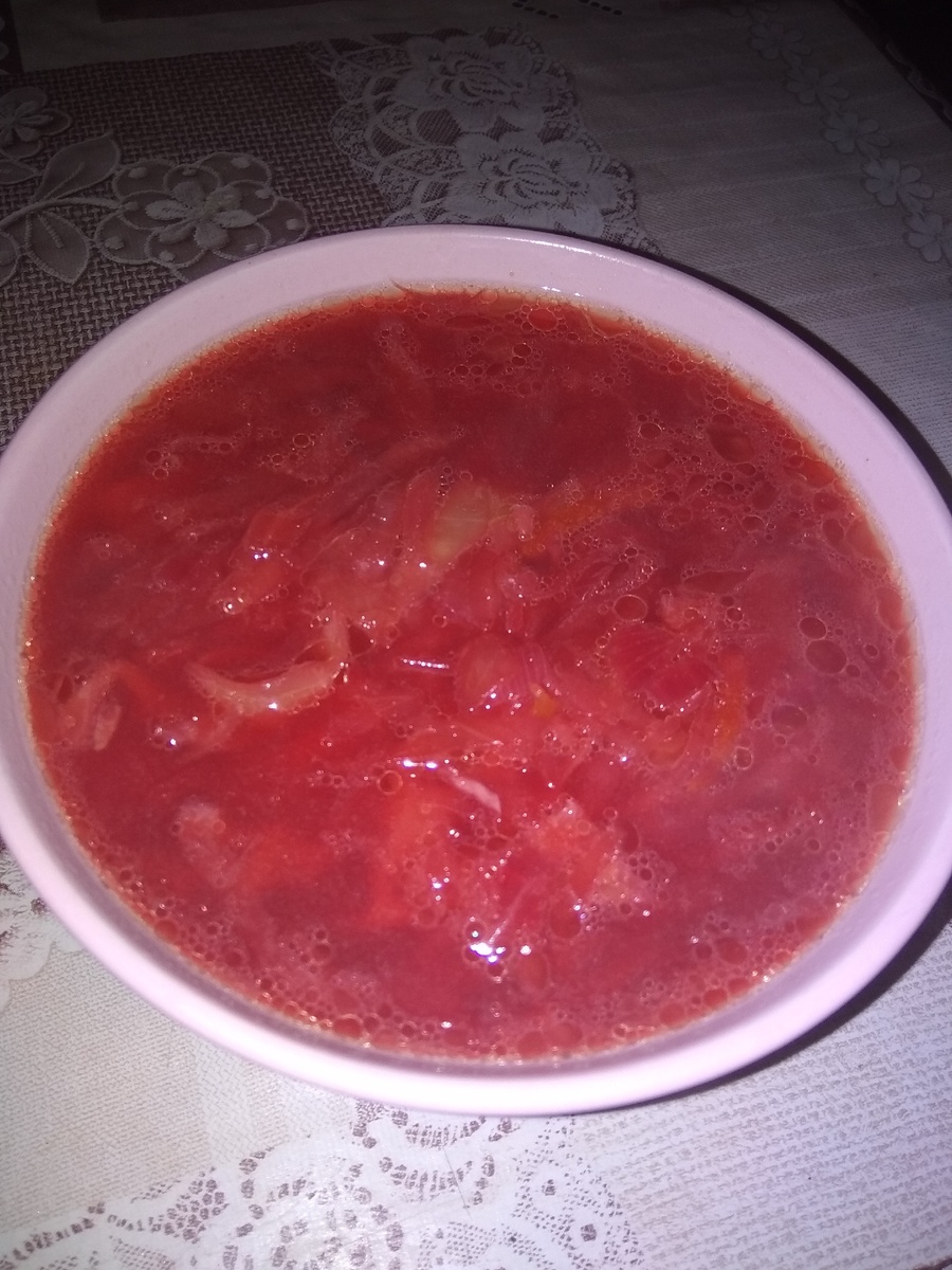 Постный борщ