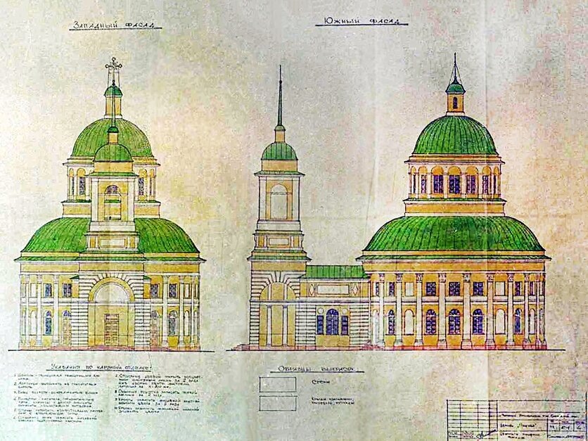 Здание храма выполнено в виде двухъярусной ротонды, которая соединена трапезной частью с колокольней.  Стены нижней ротонды имеют 24 части с пилястрами, отделяющими друг от друга окна первого и второго яруса. Над ротондой надстроен так называемый световой барабан с 16-ю окнами, служащий для направления естественного света в помещение храма.  