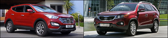 Kia Sorento, Hyundai Santa Fe